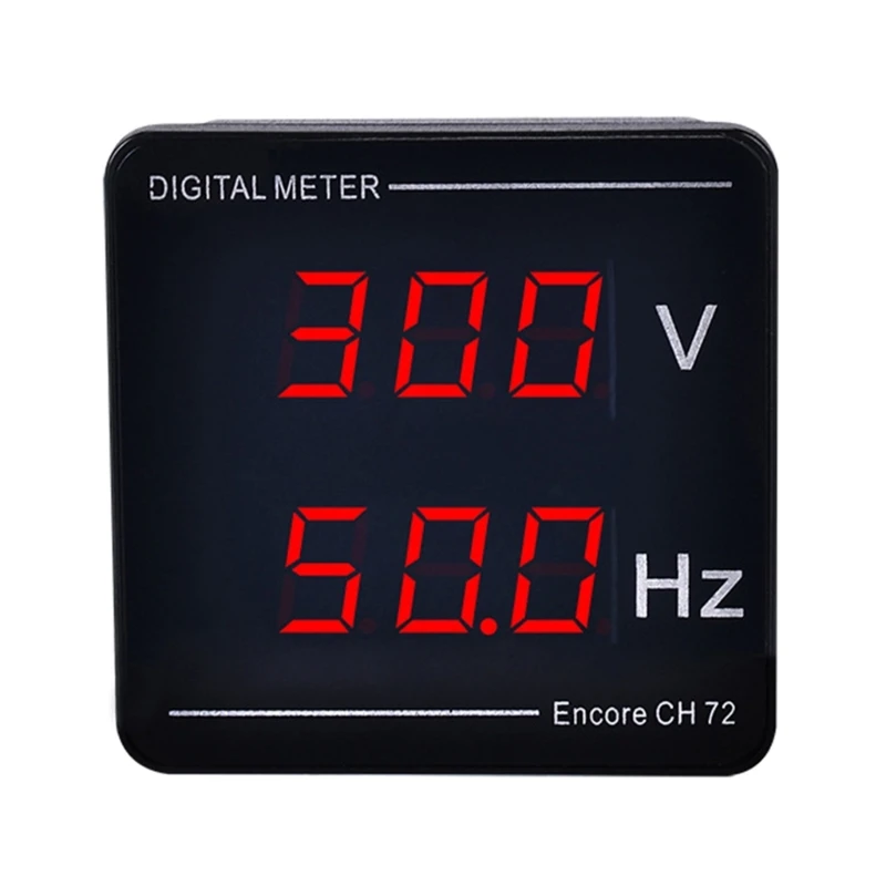 

Digital Voltage HZ-Meter Panel Voltmeter Frequency LED Display AC50-500V 10-99.9HZ Embedded Installation Compact-size