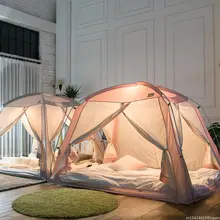 Tent Bed Automatic Indoor Adult Children Bed Tent Warm Windproof Winter Tent Dormitory Single Double Winter Tent new