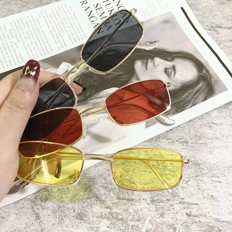 Candy Color Vintage Glasses Retro Shades Rectangle Sunglasses Metal Square Frame Lens Trendy Eyewear Women's Glasses
Candy Color Vintage Glasses Retro Shades Rectangle Sunglasses Metal Square Frame Lens Trendy Eyewear Women's Glasses