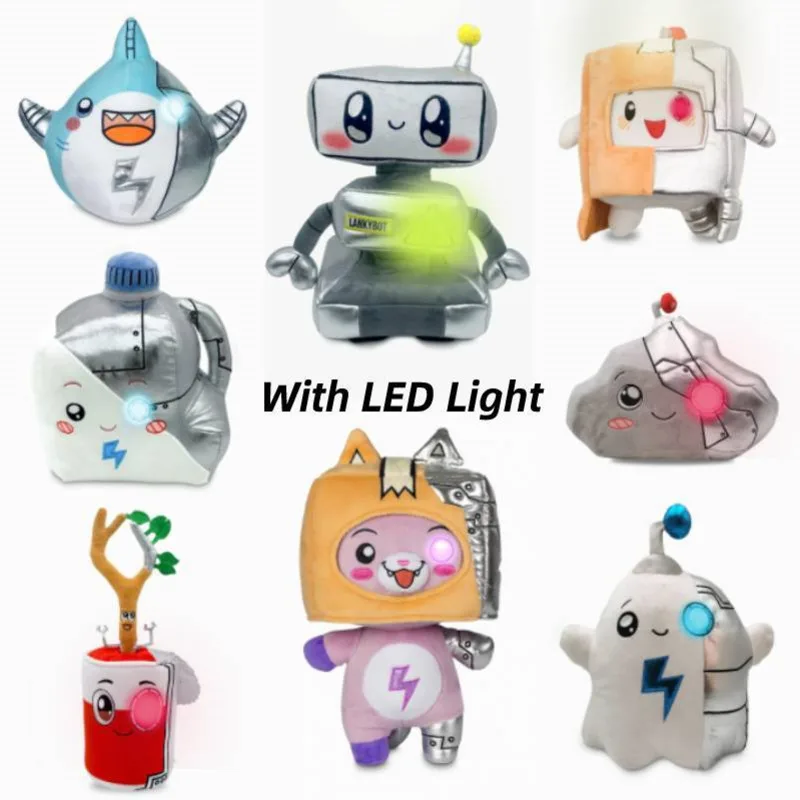 Lankybox Cyborg Robot Plush with LED Light LankyBot Boxy Cyborg Plush Doll Thicc Shark Foxy Plush Kawaii Toy Kids Birthday Gift
Lankybox Cyborg Robot Plush with LED Light LankyBot Boxy Cyborg Plush Doll Thicc Shark Foxy Plush Kawaii Toy Kids Birthday Gift