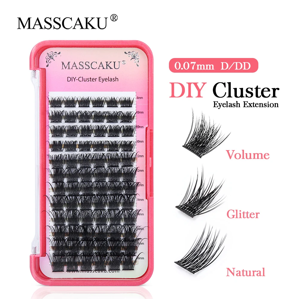 MASSCAKU DIY Cluster Eyelash Extension Soft Russian 72Volume Natural Lighter Segmented lash Bundles Makeup Tool with rich styles
MASSCAKU DIY Cluster Eyelash Extension Soft Russian 72Volume Natural Lighter Segmented lash Bundles Makeup Tool with rich styles
