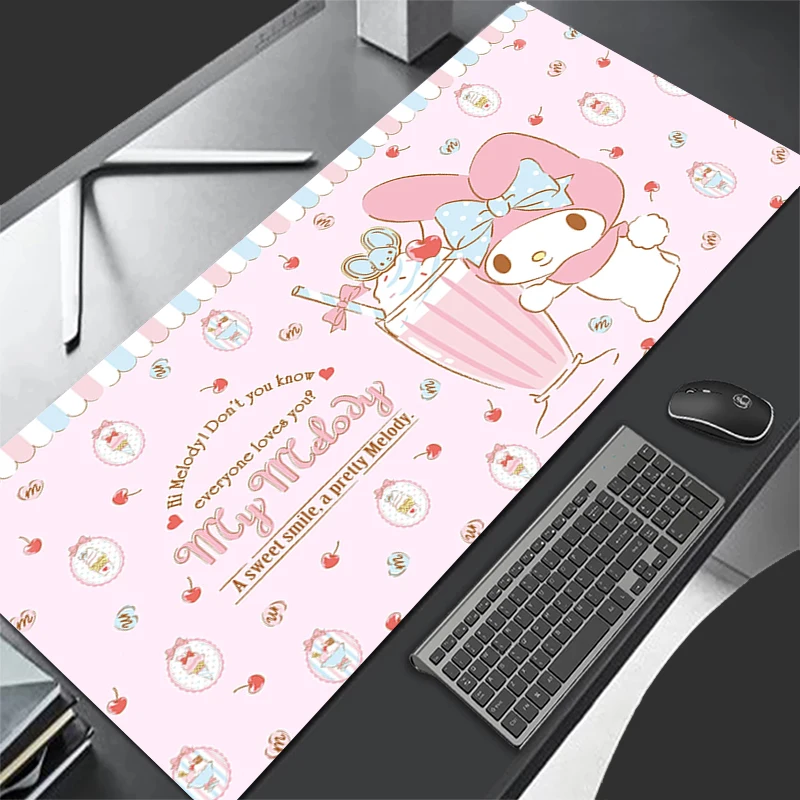 

Большой коврик для мыши Melody Anime Kawaii 900x400, резиновый игровой коврик для мыши для ноутбука, ПК, клавиатуры, офисный прочный мягкий Настольный коврик, ковер