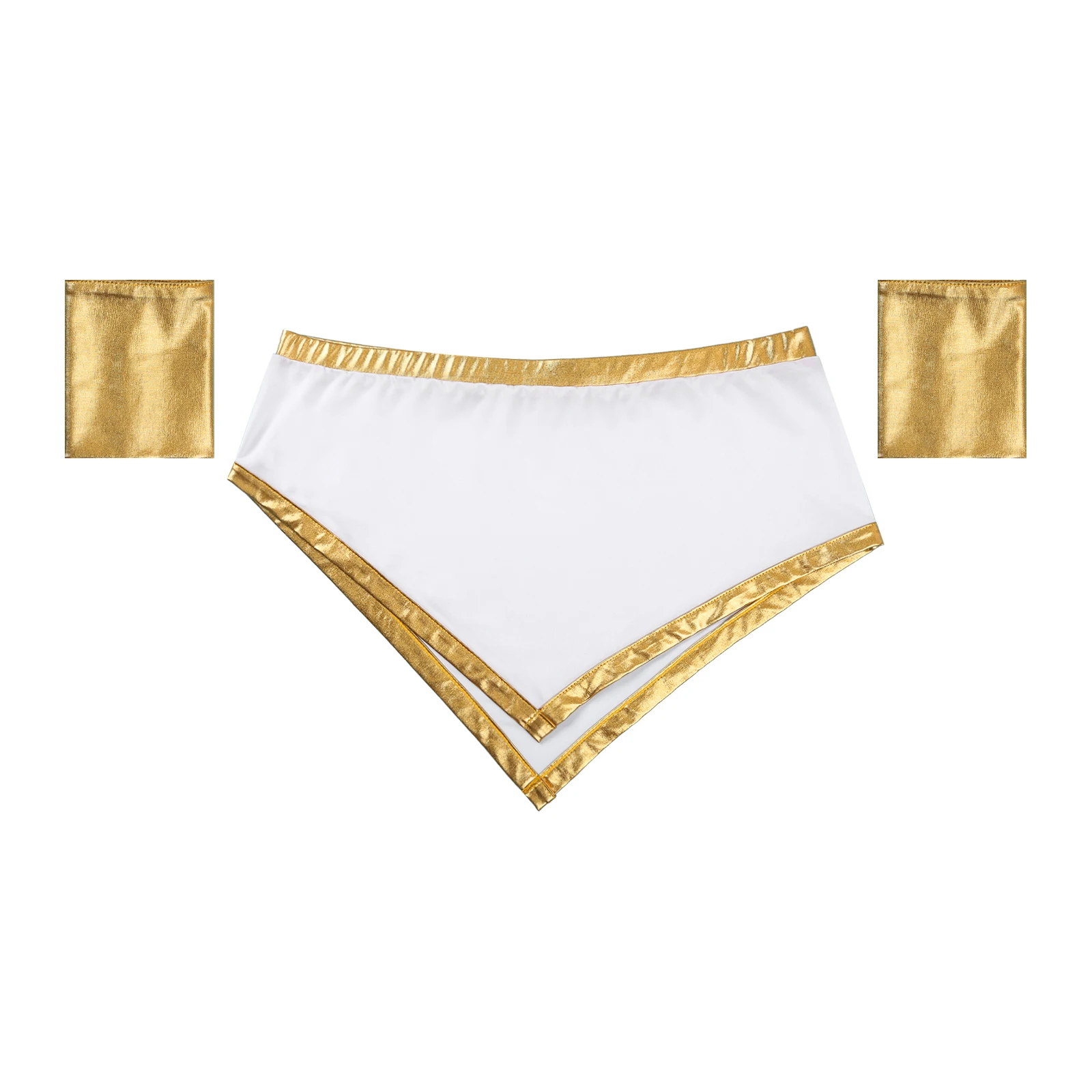 Mens Ancient Rome Role Play Costume Halloween Theme Party Contrast Color Elastic Waistband Trim Irregular Hem Skirt with Cuffs
Mens Ancient Rome Role Play Costume Halloween Theme Party Contrast Color Elastic Waistband Trim Irregular Hem Skirt with Cuffs