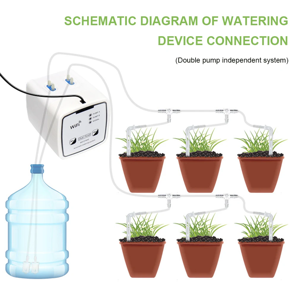 Automatic Watering System Garden Automatic Drip Irrigation Device WiFi Control Houseplant Timer For Garden Patio In Stock
Automatic Watering System Garden Automatic Drip Irrigation Device WiFi Control Houseplant Timer For Garden Patio In Stock