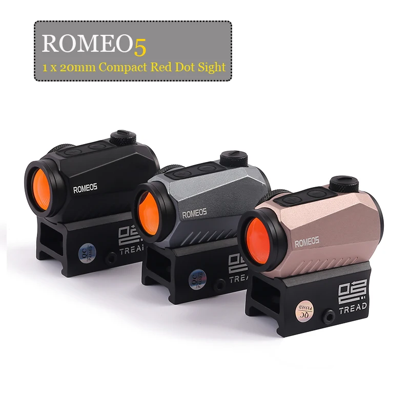ROMEO5 1x20mm Compact 2 MOA Shake Awake SIG Sauer Red Dot Sight Reflex Airsoft Riflescope Hunting Scope With Riser Rail Mount
ROMEO5 1x20mm Compact 2 MOA Shake Awake SIG Sauer Red Dot Sight Reflex Airsoft Riflescope Hunting Scope With Riser Rail Mount