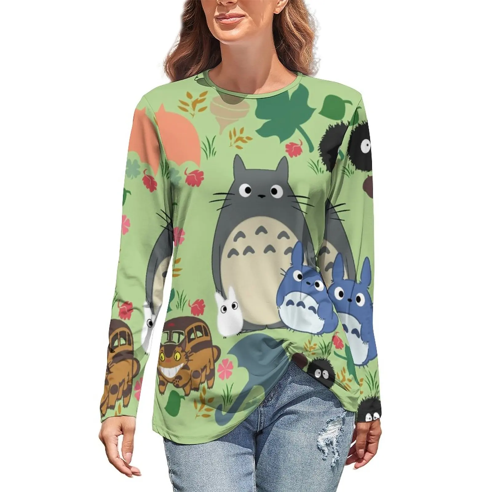 Green Totoro Wreath T-Shirts Umbrella Anime Print Trendy T Shirt Spring Long Sleeve Streetwear Tops Oversize Printed Clothing
Green Totoro Wreath T-Shirts Umbrella Anime Print Trendy T Shirt Spring Long Sleeve Streetwear Tops Oversize Printed Clothing