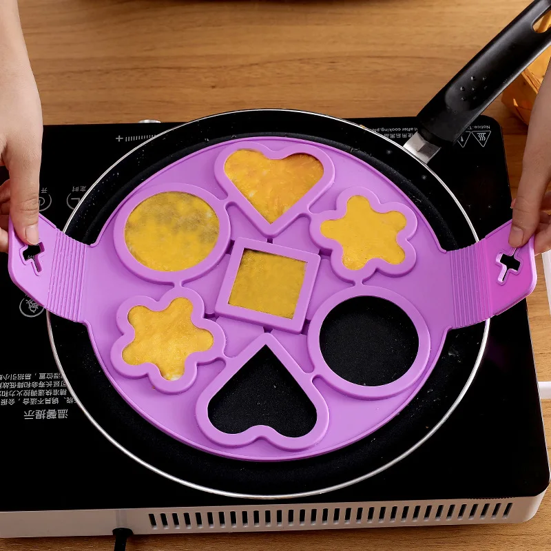 Silicone 7-hole Omelette Multi-shape Round Star Love Pancake Mold Kitchen DIY Baking Gadget Accessories
Silicone 7-hole Omelette Multi-shape Round Star Love Pancake Mold Kitchen DIY Baking Gadget Accessories