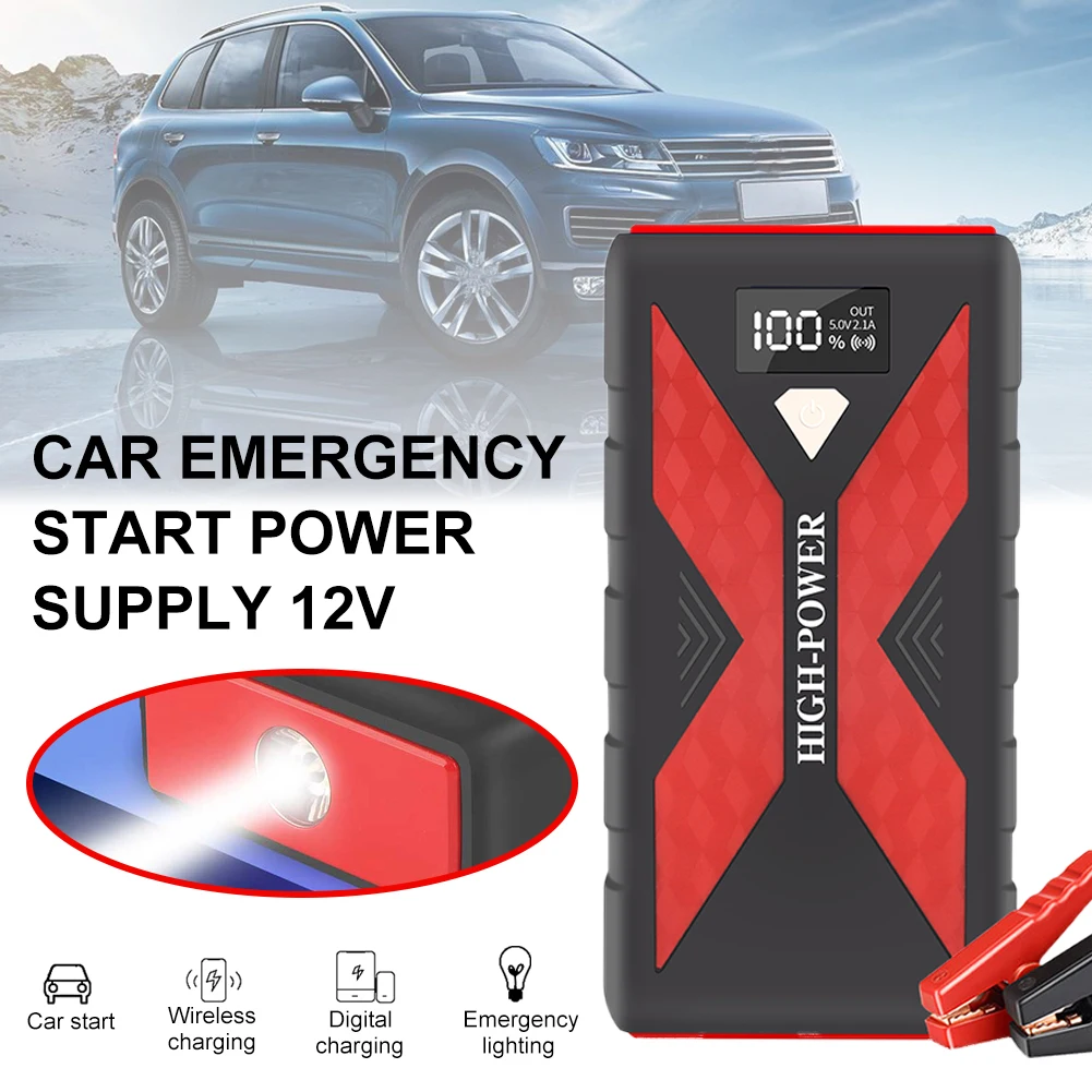 12V Car Battery Starter 28000mAh Portable Power Bank Jump Starter Battery Booster Emergency with LED Light for Gasoline Diesel
12V Car Battery Starter 28000mAh Portable Power Bank Jump Starter Battery Booster Emergency with LED Light for Gasoline Diesel