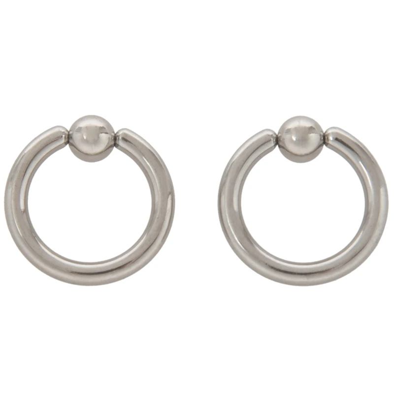 1 pair Stainless Steel Captive Bead Ear Rings Hoop BCR Studs Piercing Jewelry Steel color, 4g(5mm)x16mm
1 pair Stainless Steel Captive Bead Ear Rings Hoop BCR Studs Piercing Jewelry Steel color, 4g(5mm)x16mm