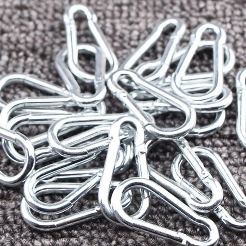 4pcs 5x50mm Spring Quick Link Lock Ring Outdoor Climbing Gear Safety Hook Travel Kit Camping Equipment Iron Lock Ring Carabiner
4pcs 5x50mm Spring Quick Link Lock Ring Outdoor Climbing Gear Safety Hook Travel Kit Camping Equipment Iron Lock Ring Carabiner
