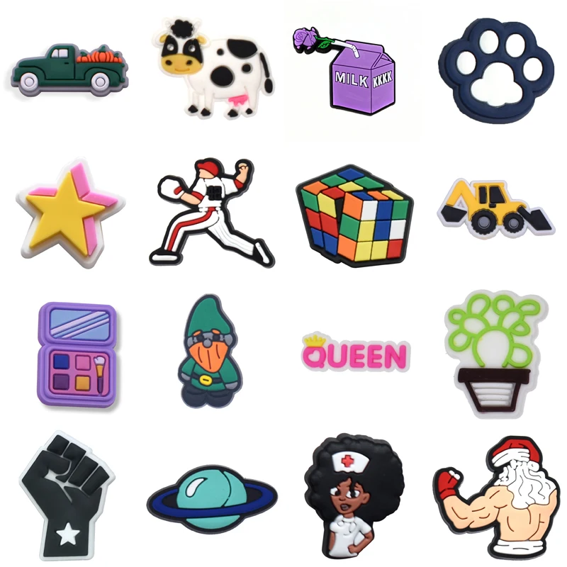 1Pcs PVC Shoes Charms Accessories for Croc Sandals Wristband Garden Clog Buckle Pins Decorations Boys Girls Party Gifts
1Pcs PVC Shoes Charms Accessories for Croc Sandals Wristband Garden Clog Buckle Pins Decorations Boys Girls Party Gifts