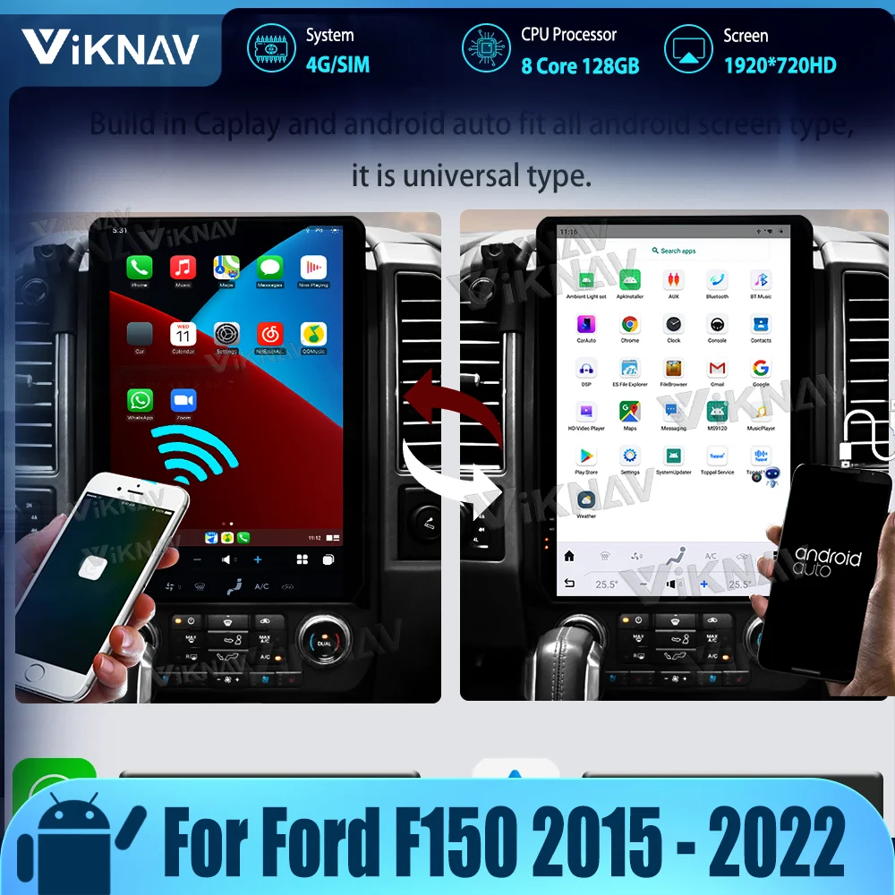 8 + 128 ГБ авто для Ford F150 2015 - 2022 обновленная Автомагнитола Android 12 мультимедийный GPS CarPlay 14,5 дюймовый аудио беспроводной Головной блок 
8 + 128 ГБ авто для Ford F150 2015 - 2022 обновленная Автомагнитола Android 12 мультимедийный GPS CarPlay 14,5 дюймовый аудио беспроводной Головной блок
