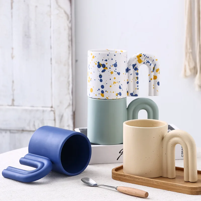 301-400ml Coffee Mug Creative Splash Ink Doorknob Cup Ceramic Mug Breakfast Milk Office Couple Home Drinking Cup Portable Cups
301-400ml Coffee Mug Creative Splash Ink Doorknob Cup Ceramic Mug Breakfast Milk Office Couple Home Drinking Cup Portable Cups