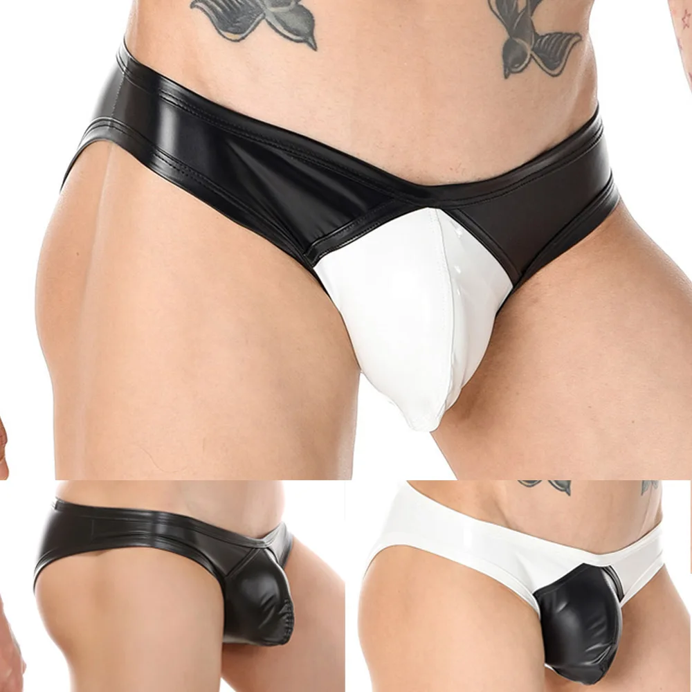 New Mens Sexy Lingerie Leather Thong G String Convex Pouch Underpants Briefs Pants Quality 2022 Gays Underwear Panties
New Mens Sexy Lingerie Leather Thong G String Convex Pouch Underpants Briefs Pants Quality 2022 Gays Underwear Panties