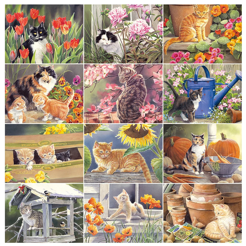 Набор для алмазной живописи 5D с изображением животных и кота
Набор для алмазной живописи 5D с изображением животных и кота