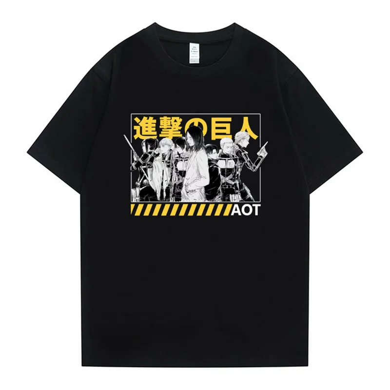 Summer Men's Fashion Japanese Anime Attack On Titan Print T-shirt Casual Loose Oversized Outdoor Sports Short Sleeve Simple Tops
Summer Men's Fashion Japanese Anime Attack On Titan Print T-shirt Casual Loose Oversized Outdoor Sports Short Sleeve Simple Tops