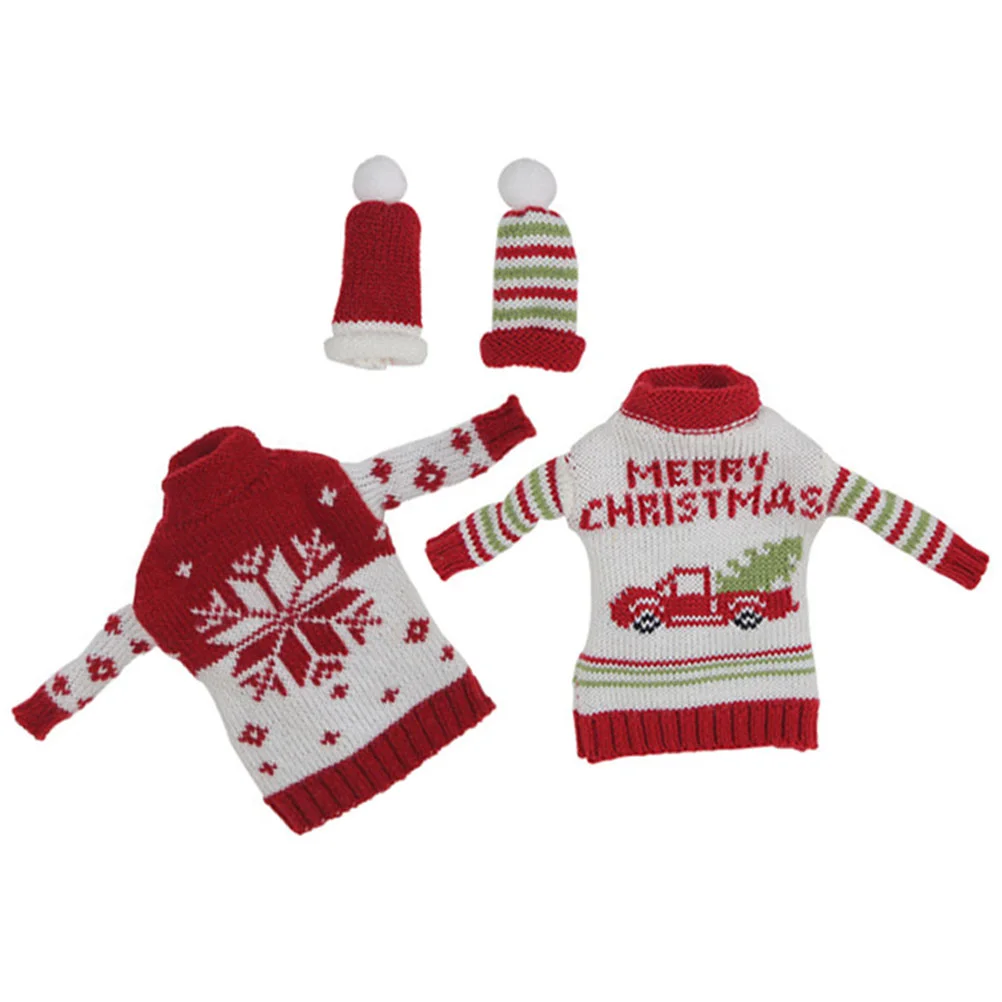 2 Sets Hats Accessory Reusable Bottle Sleeves Car Small Covers Christmas Adorable Decor Delicate Cloth
2 Sets Hats Accessory Reusable Bottle Sleeves Car Small Covers Christmas Adorable Decor Delicate Cloth