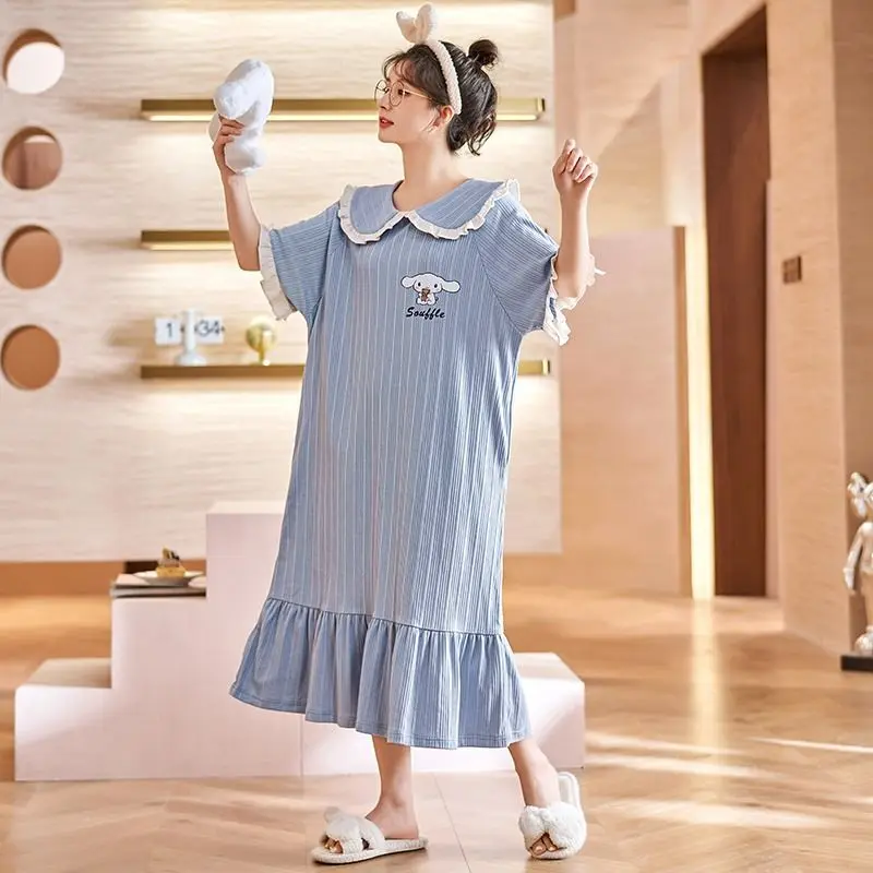 Kawaii Sanriod Anime Kuromi Cinnamoroll Summer Thin Nightdress Large Size Can Wear Pajamas Home Clothes Gift for Girlfriend
Kawaii Sanriod Anime Kuromi Cinnamoroll Summer Thin Nightdress Large Size Can Wear Pajamas Home Clothes Gift for Girlfriend