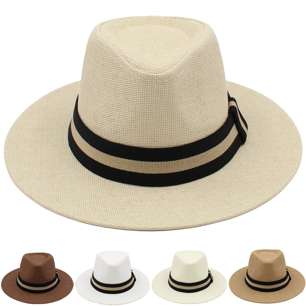 Men Women Straw Panama Hats Summer Sunhat Classical Wide Brim Cap Sombrero Beach Fedora Trilby Outdoor Travel US Size 7 1/4 UK L
Men Women Straw Panama Hats Summer Sunhat Classical Wide Brim Cap Sombrero Beach Fedora Trilby Outdoor Travel US Size 7 1/4 UK L