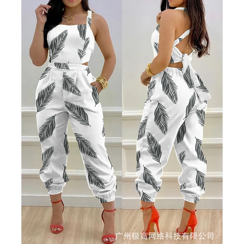 Women Jumpsuits Sexy High Waist Print Openwork Pocket Jumpsuits Women Spaghetti Strap Square Collar Bandage Backless Jumpsuits
Women Jumpsuits Sexy High Waist Print Openwork Pocket Jumpsuits Women Spaghetti Strap Square Collar Bandage Backless Jumpsuits