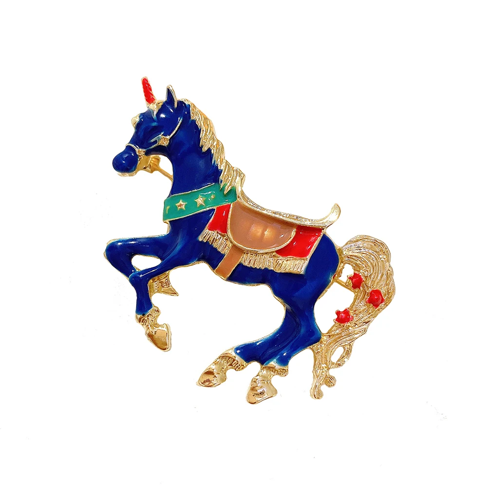 Fashion Colored Painted Enamel Horse Shape Brooch Creative Personality Lovely Cartoon Animal Royal Horse Design Pins for Women
Fashion Colored Painted Enamel Horse Shape Brooch Creative Personality Lovely Cartoon Animal Royal Horse Design Pins for Women