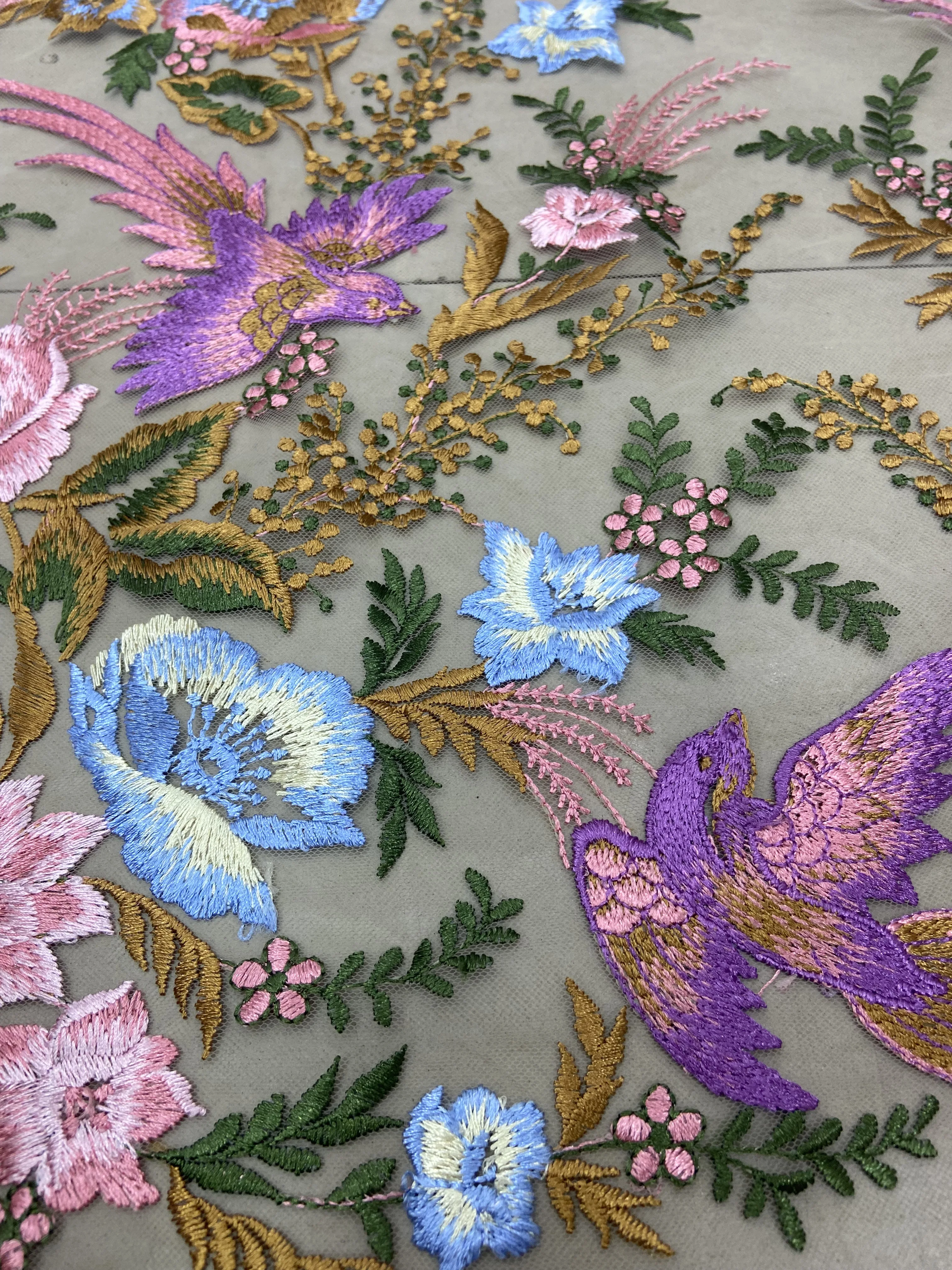 DJDR804 Africa Lace Fabric High Quality 2022 French Embroidery Net Lace With Multi Color Bird Flower For Evening Or Party Dress
DJDR804 Africa Lace Fabric High Quality 2022 French Embroidery Net Lace With Multi Color Bird Flower For Evening Or Party Dress