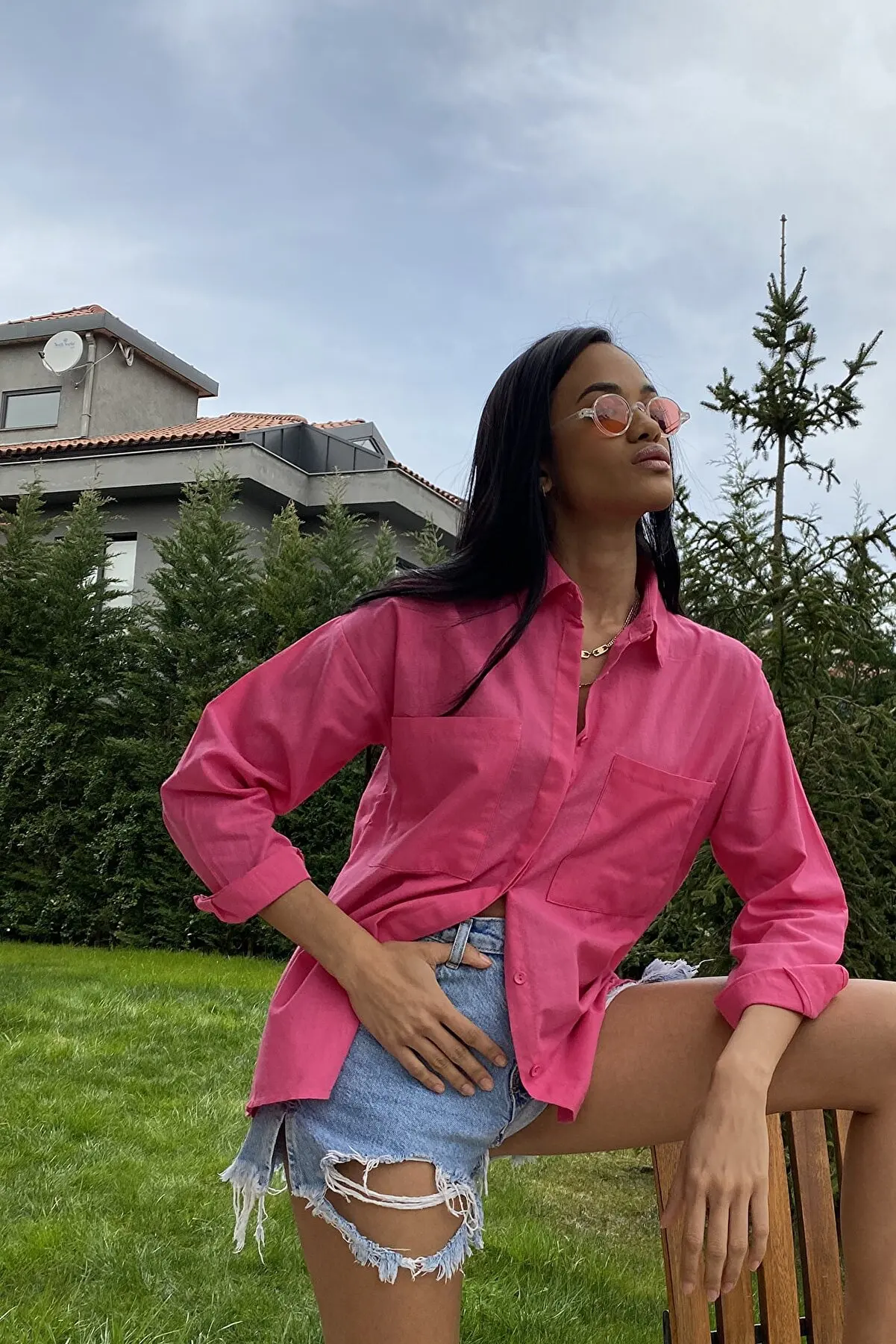Women's Pink Double Pocket Long Sleeve Linen Shirt Pretty and Cheap women's Shirts 274247872
Women's Pink Double Pocket Long Sleeve Linen Shirt Pretty and Cheap women's Shirts 274247872