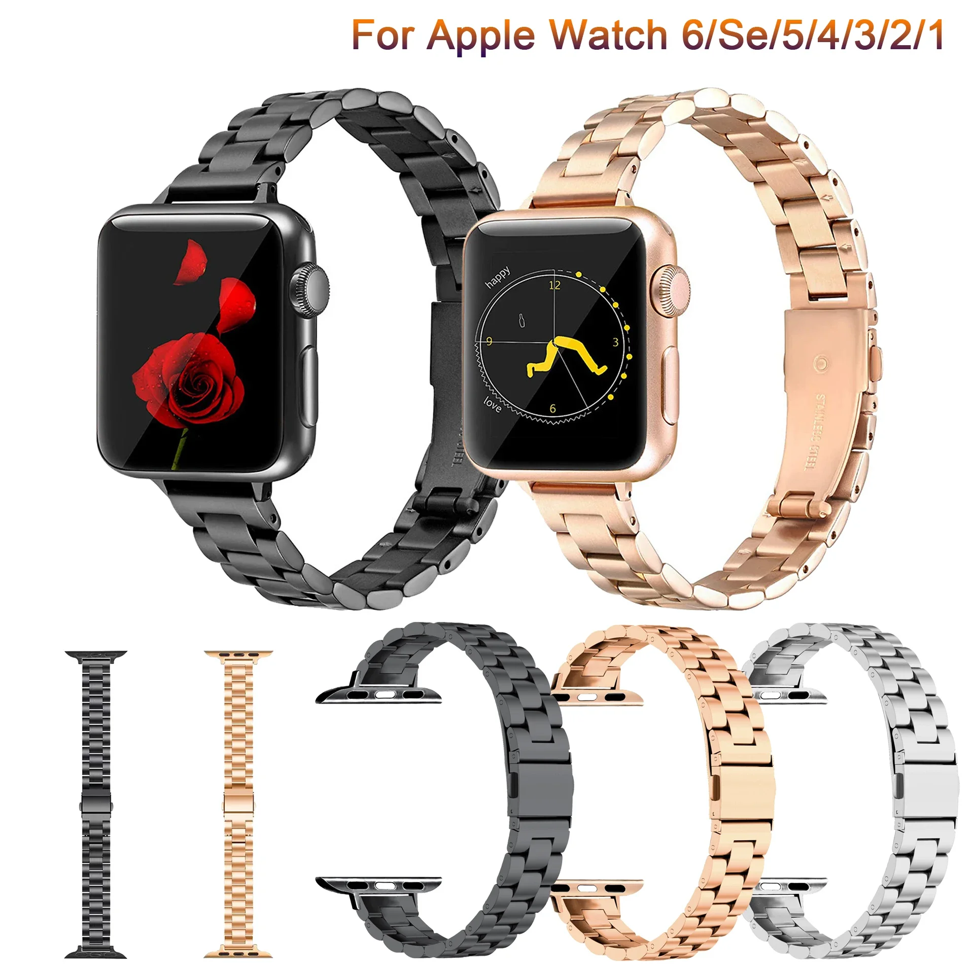 Ремешок из нержавеющей стали для Apple watch band 38 мм 42 мм, металлический спортивный браслет для iWatch series 7 6/SE/5/4/3/2/1, 40 мм 44 мм
Ремешок из нержавеющей стали для Apple watch band 38 мм 42 мм, металлический спортивный браслет для iWatch series 7 6/SE/5/4/3/2/1, 40 мм 44 мм