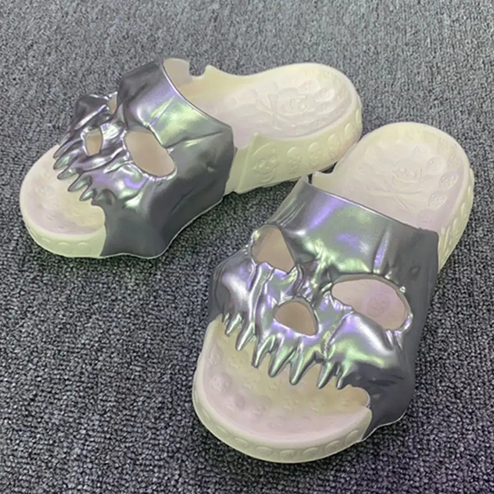 Summer Women Men Skull Head Slippers Thick Platform Home Bathroom Sandals Non-Slip Flip Flops Ladies Indoor House Slippers cc156
Summer Women Men Skull Head Slippers Thick Platform Home Bathroom Sandals Non-Slip Flip Flops Ladies Indoor House Slippers cc156