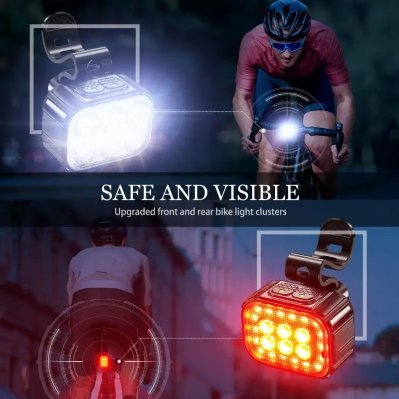 Bicycle Front Rear Light Set USB Rechargeable Lantern MTB Road Mountain Waterproof Cycling Headlight Taillight Bike Accessories
Bicycle Front Rear Light Set USB Rechargeable Lantern MTB Road Mountain Waterproof Cycling Headlight Taillight Bike Accessories
