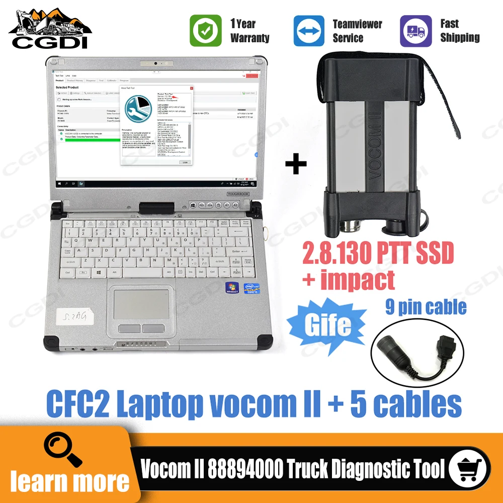 Toughbook CF C2 для VOCOM II 2.8.130 грузовик автобус строительство экскаватор грузовик экскаватор адаптер и диагностический инструмент
Toughbook CF C2 для VOCOM II 2.8.130 грузовик автобус строительство экскаватор грузовик экскаватор адаптер и диагностический инструмент