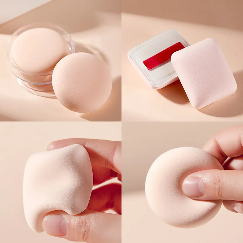 

2pcs Soft Cosmetic Puff Air-Cushion Concealer Foundation Powder Make Up Sponges Smooth Puffs Wet Dry Dual Use Beauty Makeup Tool