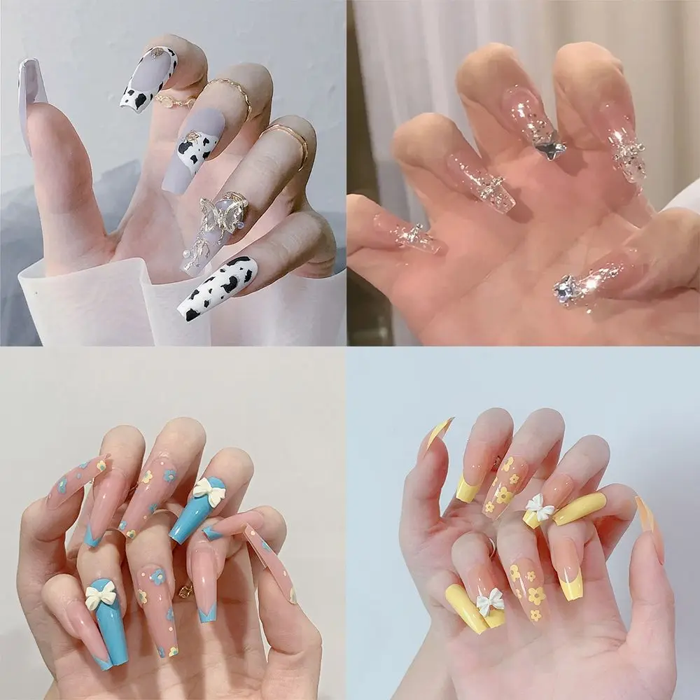 24Pcs/Box Extra long Fake Nails With Butterfly Decoration Detachable Coffin Fake Nails Full Cover Nail Tips Press On Nails
24Pcs/Box Extra long Fake Nails With Butterfly Decoration Detachable Coffin Fake Nails Full Cover Nail Tips Press On Nails