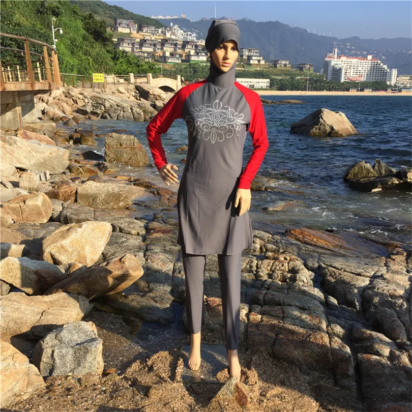 Modest Muslim Swimwear Islamic Swimsuit For Women hijab swimwear full coverage swimwear muslim beachwear swim suit 
Modest Muslim Swimwear Islamic Swimsuit For Women hijab swimwear full coverage swimwear muslim beachwear swim suit