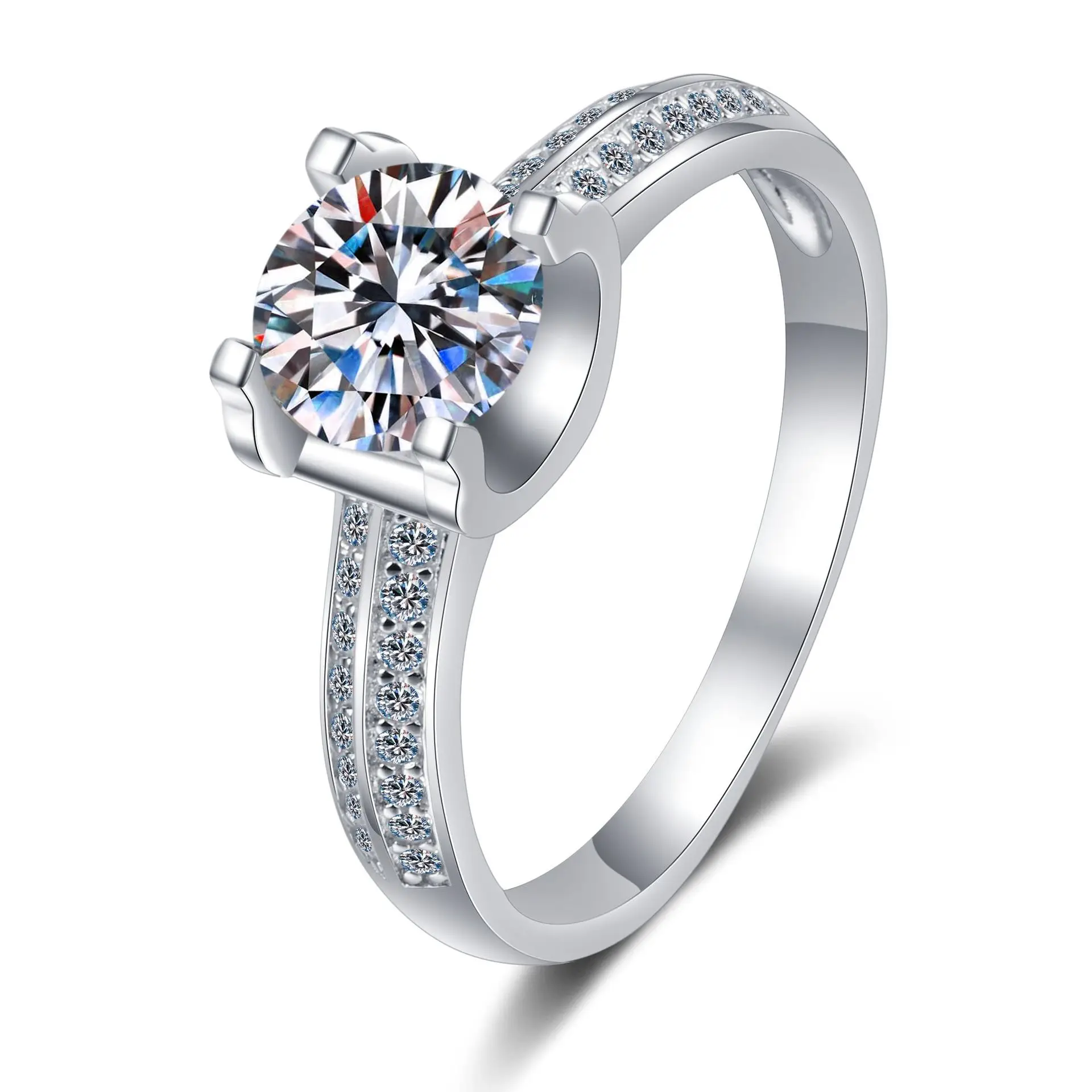 Aisne Real 1ct VVS D Color Moissanite Wedding Rings For Women Engagement White Gold Color 100% 925 Sterling Silver Jewelry Ring
Aisne Real 1ct VVS D Color Moissanite Wedding Rings For Women Engagement White Gold Color 100% 925 Sterling Silver Jewelry Ring