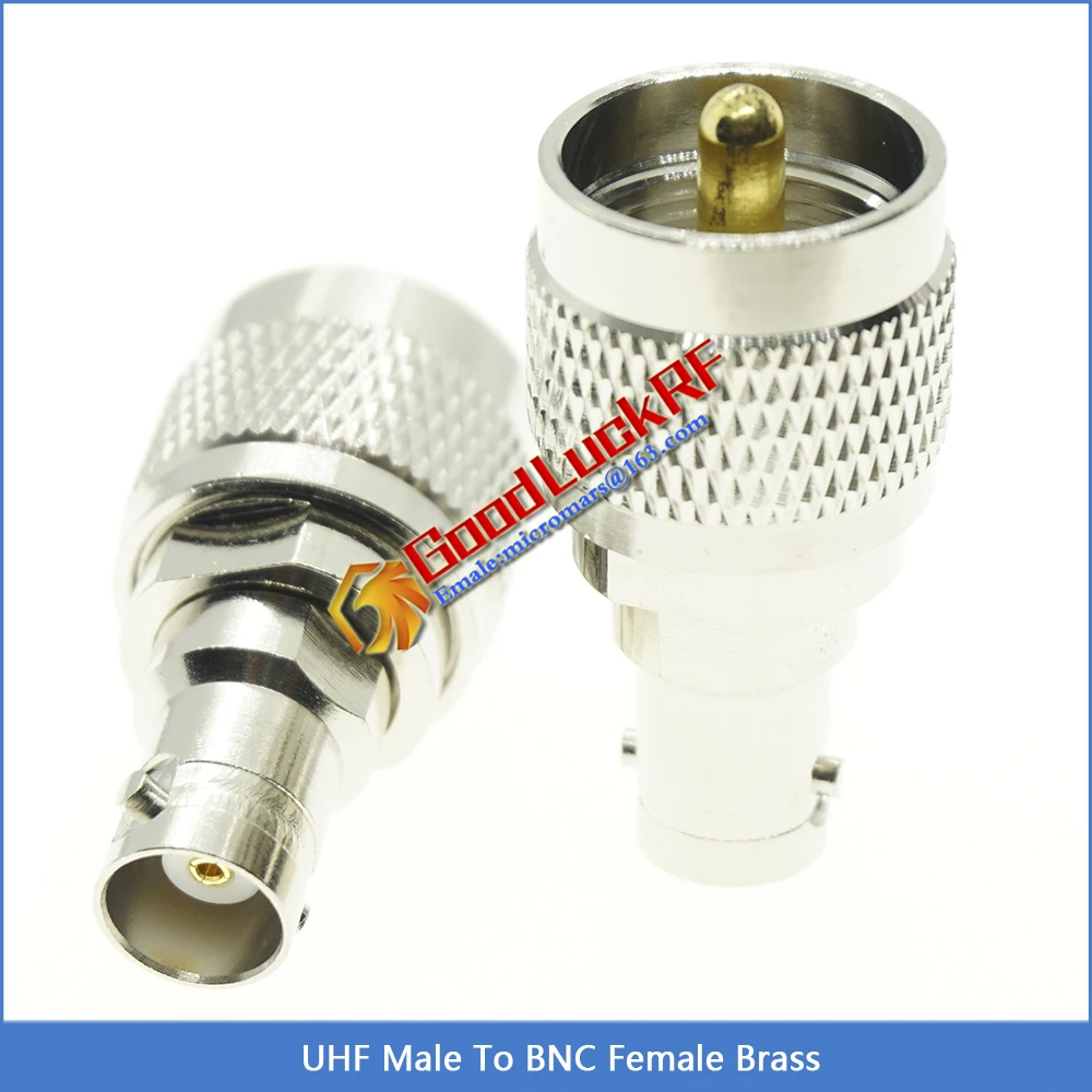 

1X Pcs BNC Q9 To UHF PL259 SO23 Lengthen Cable Connector Socket BNC Female To UHF Male Nickel Brass Straight Coaxial RF Adapters