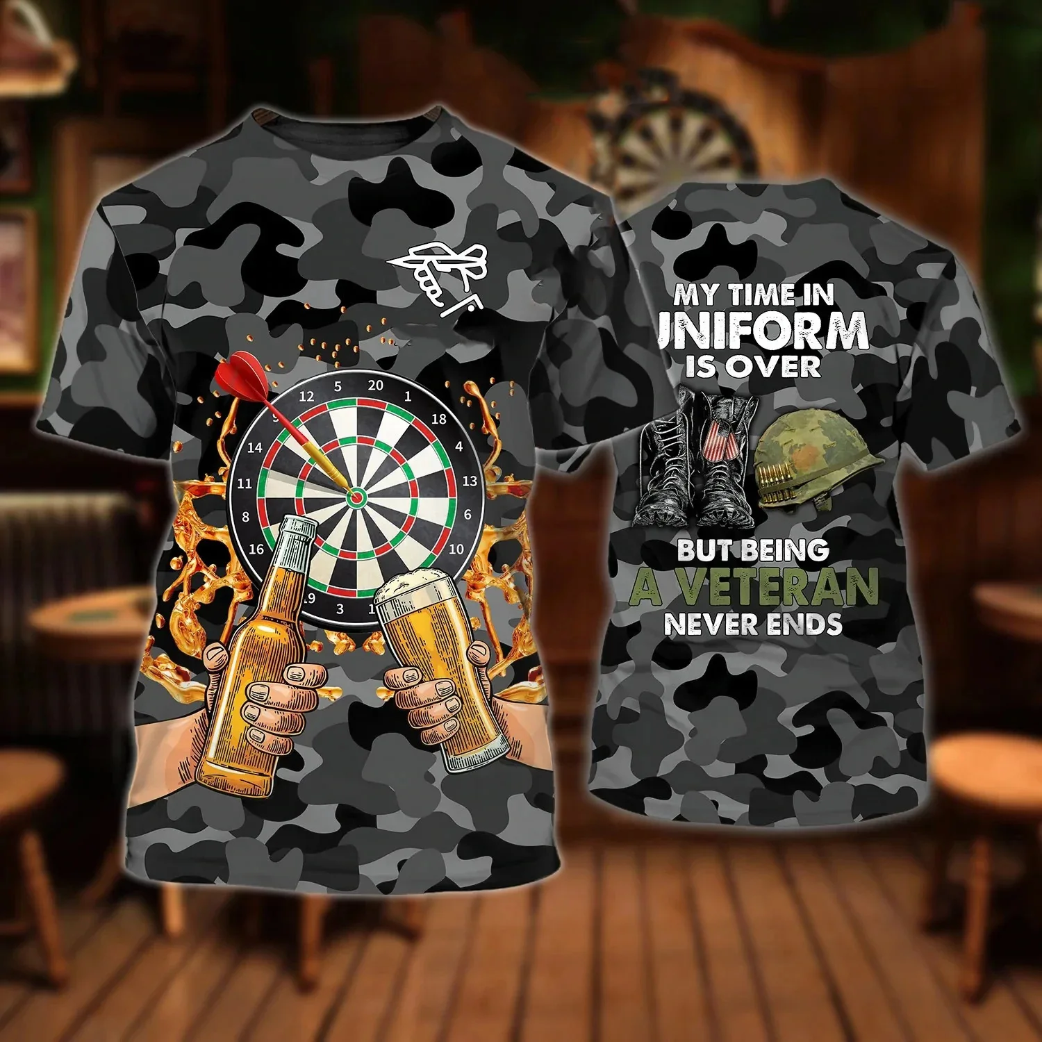 3D Printing Men's Beer Dart Plate Street Fashion T-shirt Men's Clothing O-Neck Short Sleeve Plus Size T-shirt Loose Top Retro
3D Printing Men's Beer Dart Plate Street Fashion T-shirt Men's Clothing O-Neck Short Sleeve Plus Size T-shirt Loose Top Retro