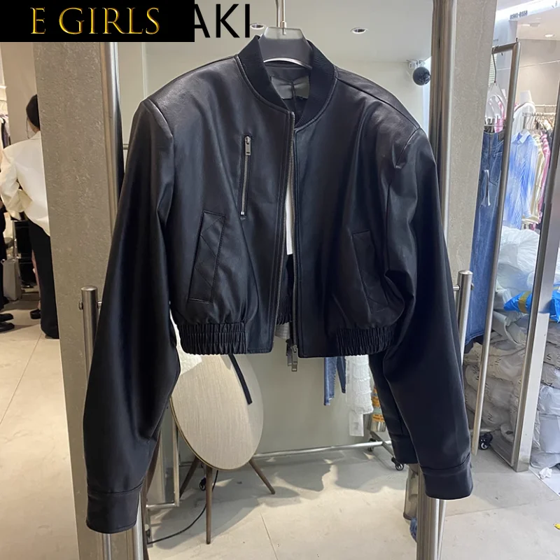 E GIRLS 2023 Spring New Zipper Leather Jackets Women Korean Style Loose Casual Short Coat Women Fashion Solid Color Streetwear T
E GIRLS 2023 Spring New Zipper Leather Jackets Women Korean Style Loose Casual Short Coat Women Fashion Solid Color Streetwear T