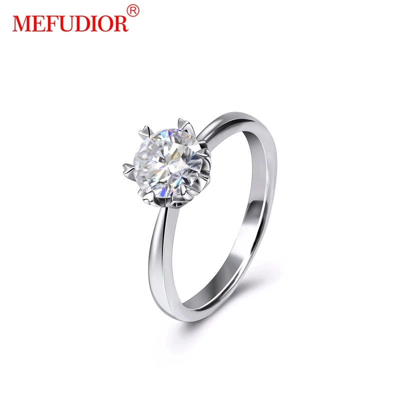 10K 14k 18k White Gold Round Moissanite stone Engagement Wedding Ring D color VVS1 1CT Lab Diamond 6 Claws Setting Ring Jewelry
10K 14k 18k White Gold Round Moissanite stone Engagement Wedding Ring D color VVS1 1CT Lab Diamond 6 Claws Setting Ring Jewelry