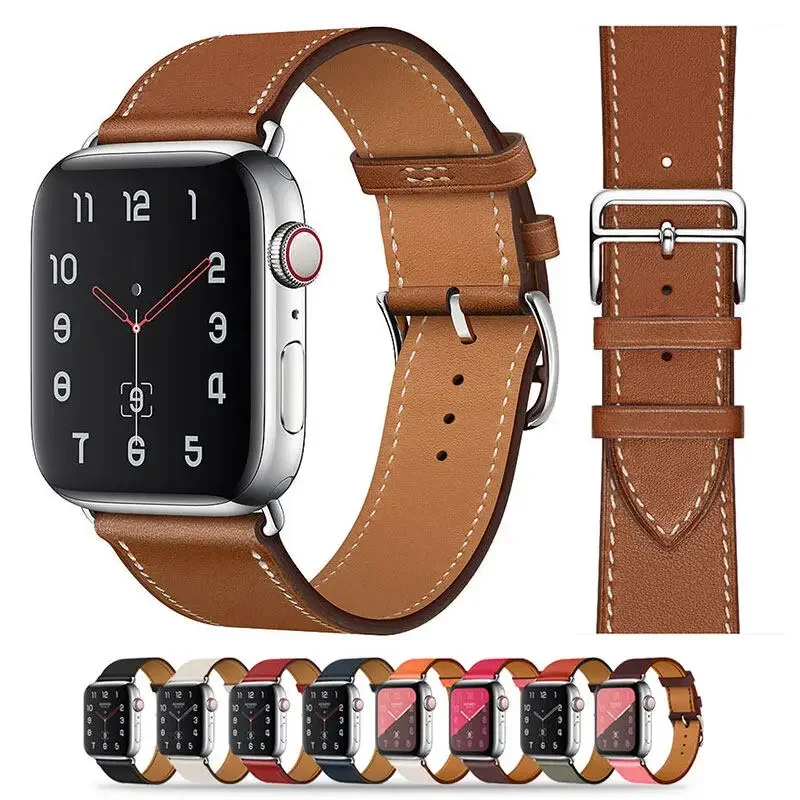 Leather Watch Band for apple watch strap Series9 8 7 SE 6 5 4 3 for iwatch 38 42mm Wrist for iWatch ultra 2 44mm 40 41 45mm 49mm
Leather Watch Band for apple watch strap Series9 8 7 SE 6 5 4 3 for iwatch 38 42mm Wrist for iWatch ultra 2 44mm 40 41 45mm 49mm