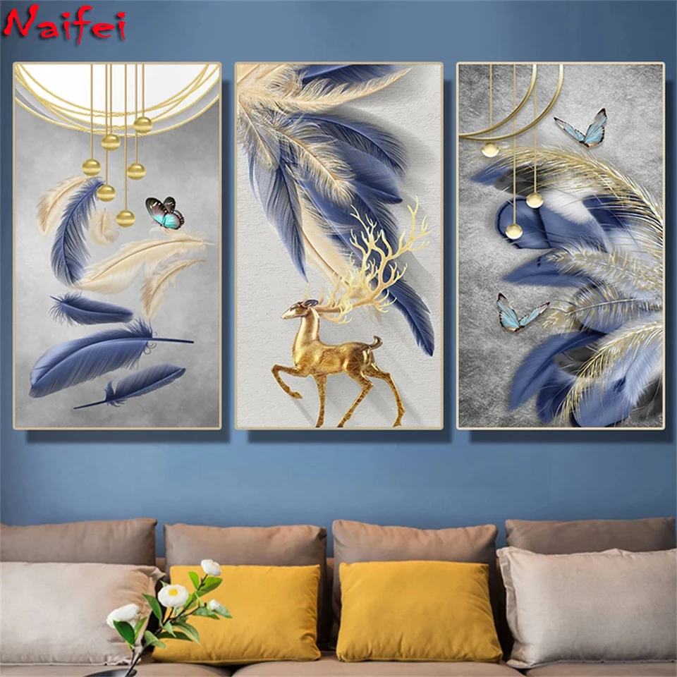 Feathers And Golden Butterfly Large Diamond Painting Full New Collection Diamond Mosaic For Living Room Home Decoration Cuadros
Feathers And Golden Butterfly Large Diamond Painting Full New Collection Diamond Mosaic For Living Room Home Decoration Cuadros