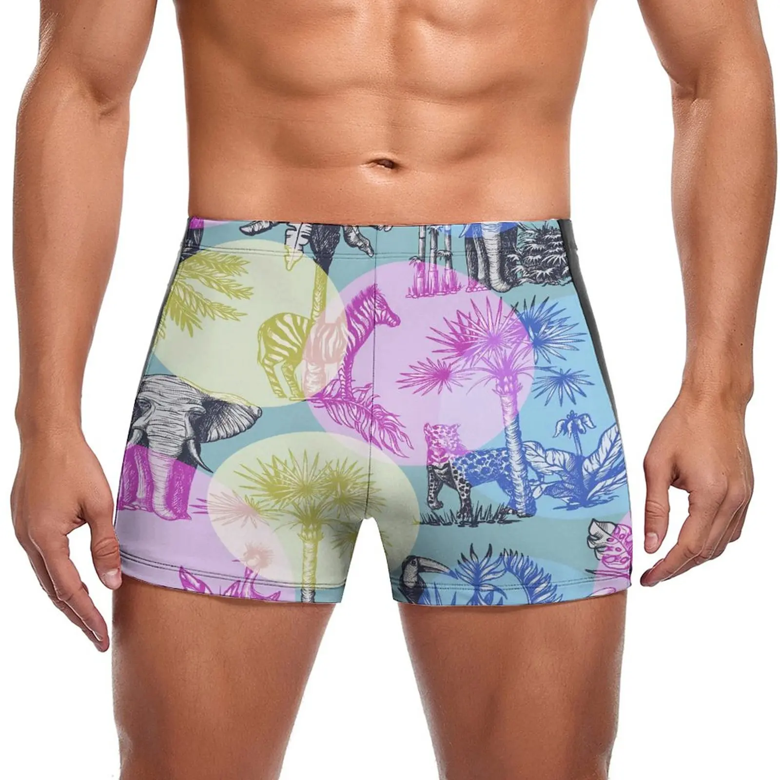 Elephant Wildlife Swimming Trunks Cheetah Zebra Palm Print Fashion Pool Swim Boxers Large Size Elastic Man Swimwear
Elephant Wildlife Swimming Trunks Cheetah Zebra Palm Print Fashion Pool Swim Boxers Large Size Elastic Man Swimwear