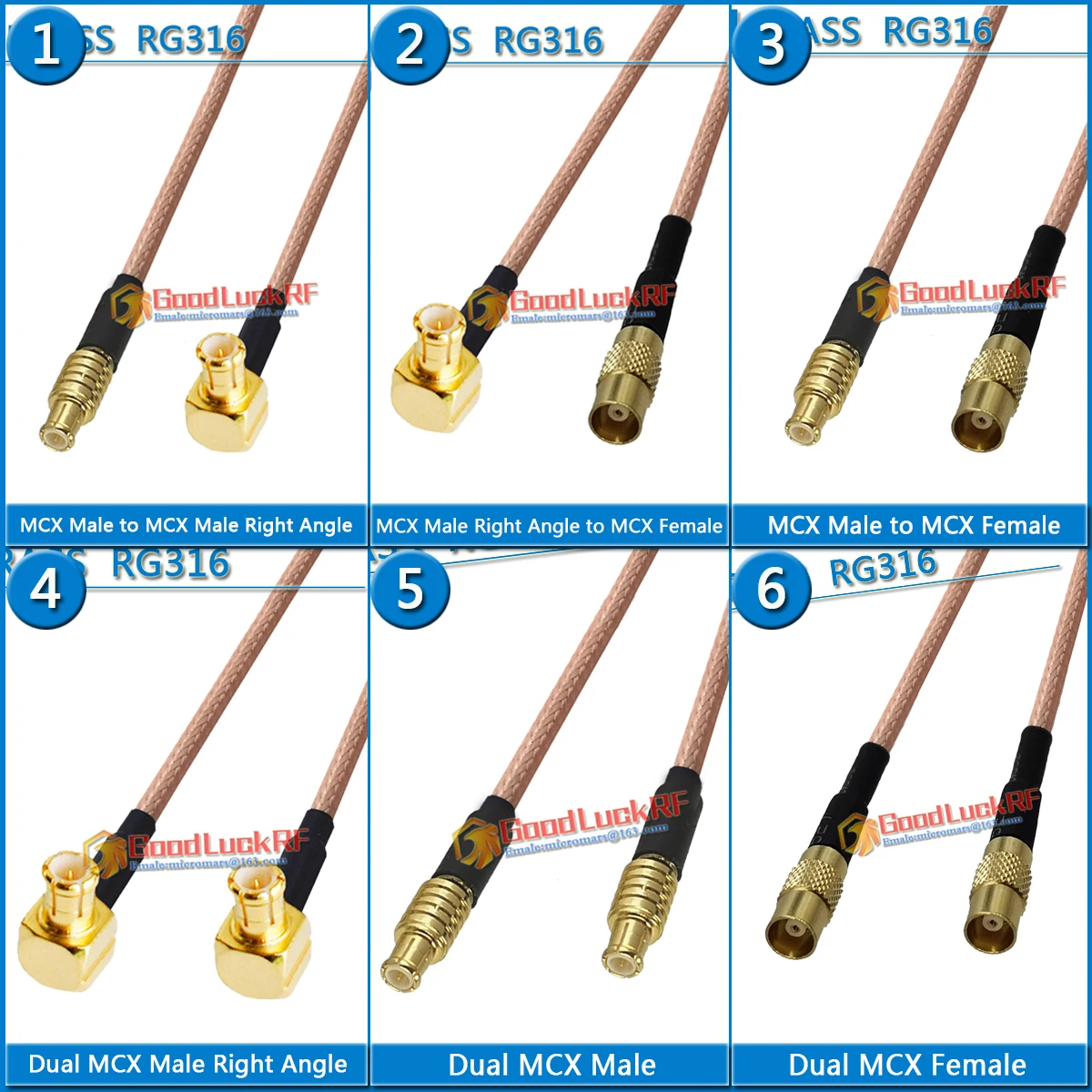 Kit Set Dual MCX Male to MCX Female Right Angle 90 Degree Pigtail Jumper RG316 Extend Cable Brass 50 ohm Low Loss
Kit Set Dual MCX Male to MCX Female Right Angle 90 Degree Pigtail Jumper RG316 Extend Cable Brass 50 ohm Low Loss