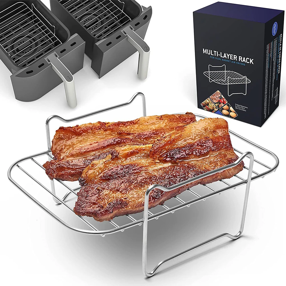 Practical Air Fryer Grill Stainless Steel Barbecue Holder Tray Replacement Food Gadgets for 8QT Double Pot Basket AirFryer
Practical Air Fryer Grill Stainless Steel Barbecue Holder Tray Replacement Food Gadgets for 8QT Double Pot Basket AirFryer