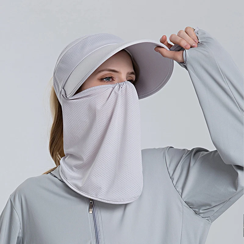 New hat with ponytail, ice-sensitive sunscreen hat, female summer riding, face mask, outdoor sunshade sun ha
New hat with ponytail, ice-sensitive sunscreen hat, female summer riding, face mask, outdoor sunshade sun ha