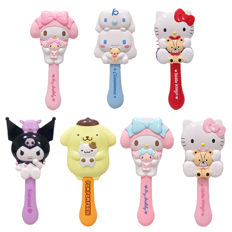 

Kawaii Sanrioed My Melody Kuromi Cinnamoroll Kt Cat мультфильм аниме массажная подушка безопасности Расческа антистатический фотографический подарок