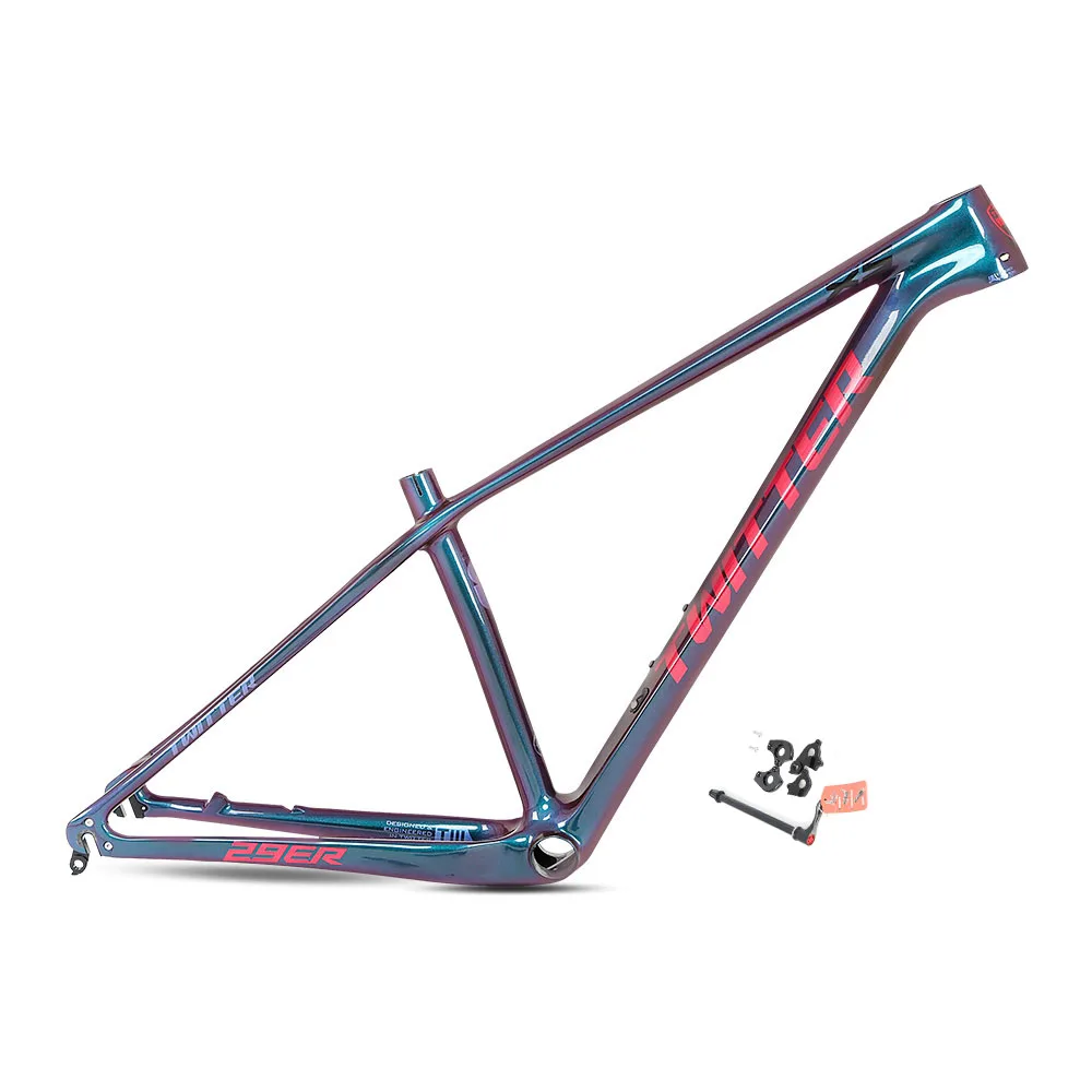 TWITTER quick release holographic carbon fiber bicycle mountain bike frame 27.5/29 inches gravel bike frameset carbon frame
TWITTER quick release holographic carbon fiber bicycle mountain bike frame 27.5/29 inches gravel bike frameset carbon frame