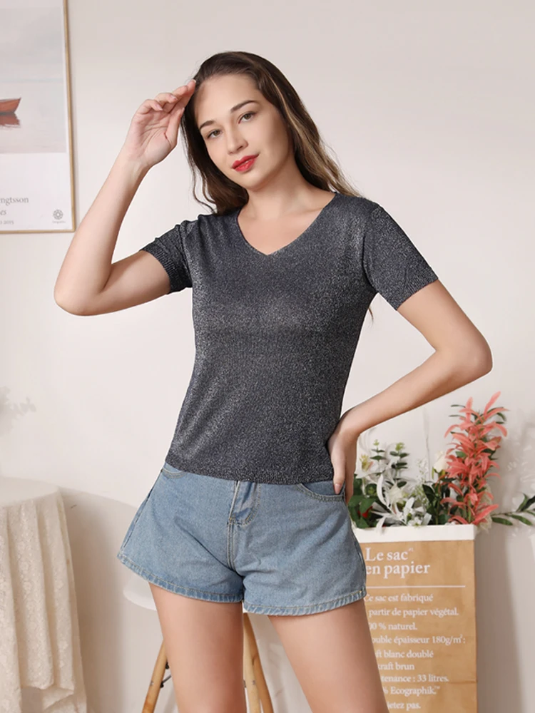 Basic Casual Tank Underwear Thin Knitted Women Clothes 2022 Summer Woman Short Sleeve Tees Tops Striped Casual Female Jumpers
Basic Casual Tank Underwear Thin Knitted Women Clothes 2022 Summer Woman Short Sleeve Tees Tops Striped Casual Female Jumpers