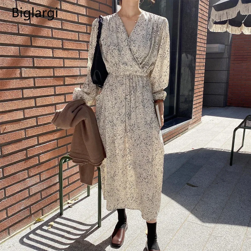 Шикарное женское платье с цветочным принтом в Корейском стиле, повседневные свободные офисные женские платья с длинным рукавом, модное вес...
Шикарное женское платье с цветочным принтом в Корейском стиле, повседневные свободные офисные женские платья с длинным рукавом, модное вес...