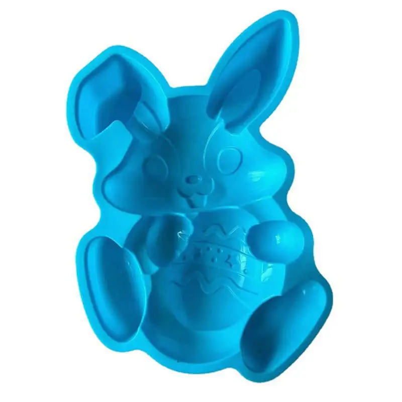 

Пасхальная силиконовая форма, форма для выпечки в виде пасхального яйца, кролика, большие формы «сделай сам» для шоколада, форма в виде милого кролика, хороший эффект формования, случайный цвет